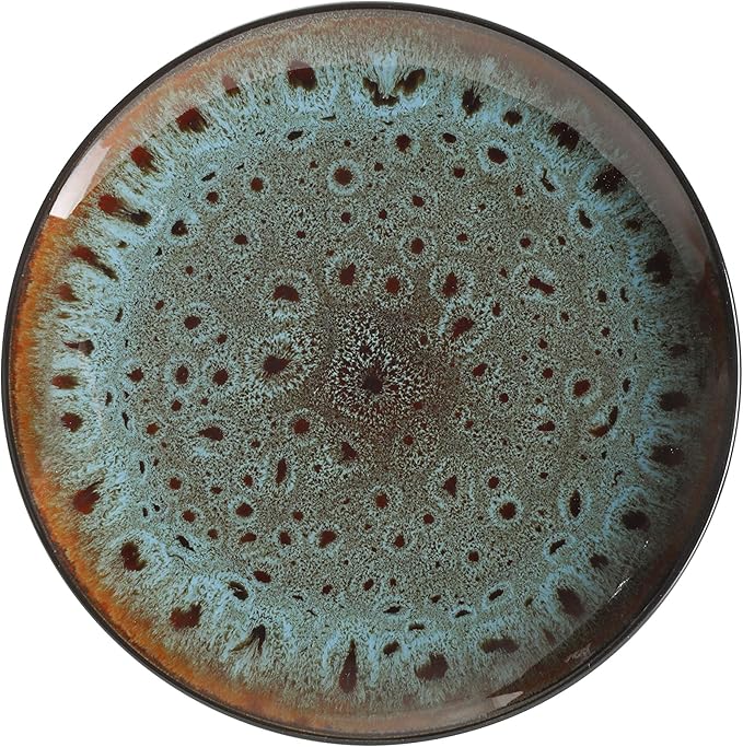 Gibson Elite Kyoto Double Bowl Dinnerware Set, Service for 4 (16pcs), Teal