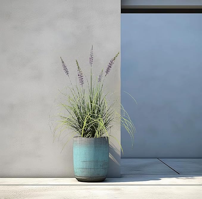 Artificial Lavender Plant 35in (2 Pack) - Tall Faux Indoor Home Decorative Plants & Flowers in Pot, Fake House Plant