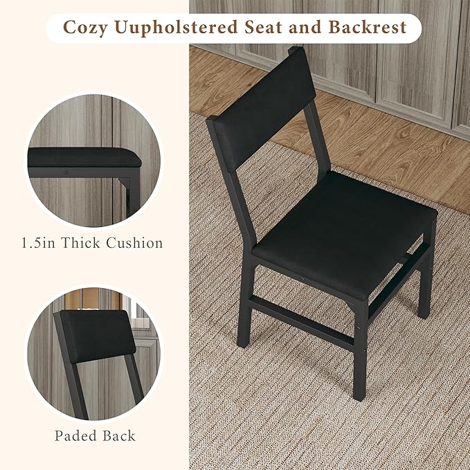 Dining Table Set for 4, Extendable Kitchen Table Cushion Chairs Set of 4, Rectangle Dining Table with Metal Frame & MDF Board, Folding for Small Apartment Saving Space, Grey Oak