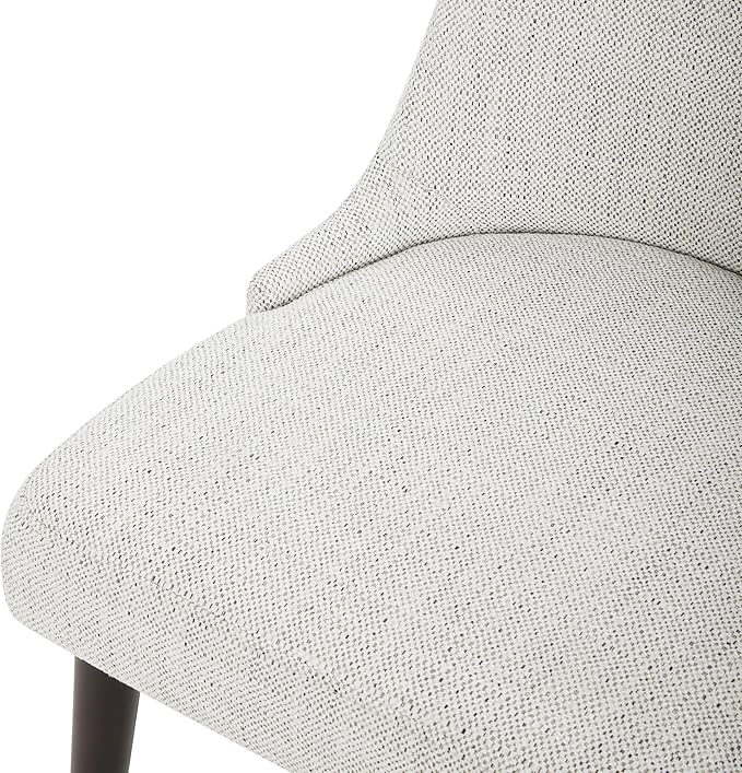 CHITA Mid-Century Modern Dining Chair, Upholstered Fabric Accent Chair,Set of 2, Ivory