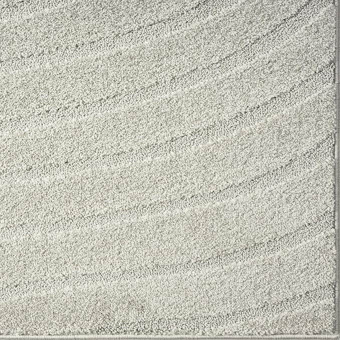 LUXE WEAVERS Modern Geometric Wave Gray 2x8 Area Rug