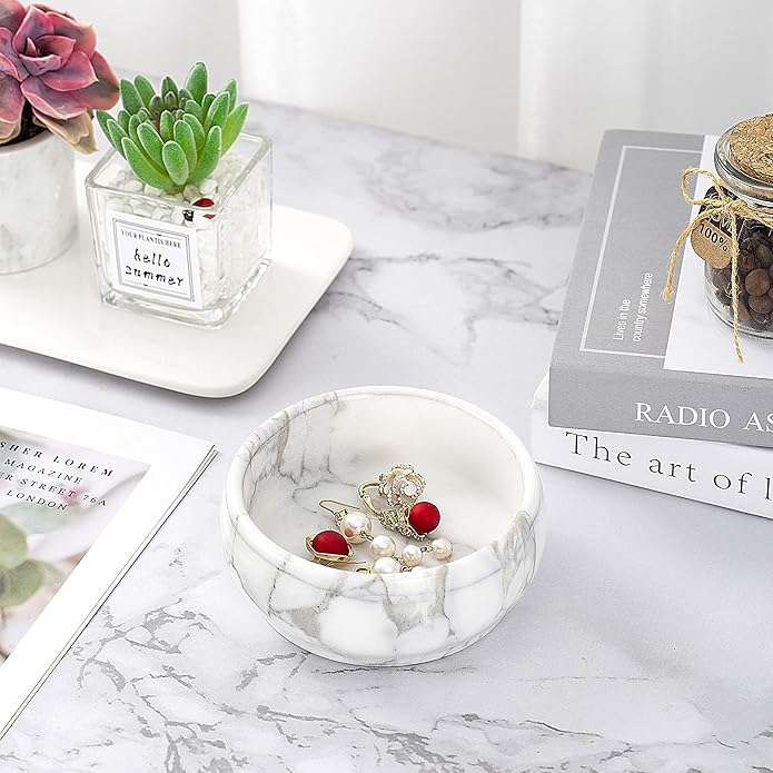 Marble Jewelry Dish - Rings Holder