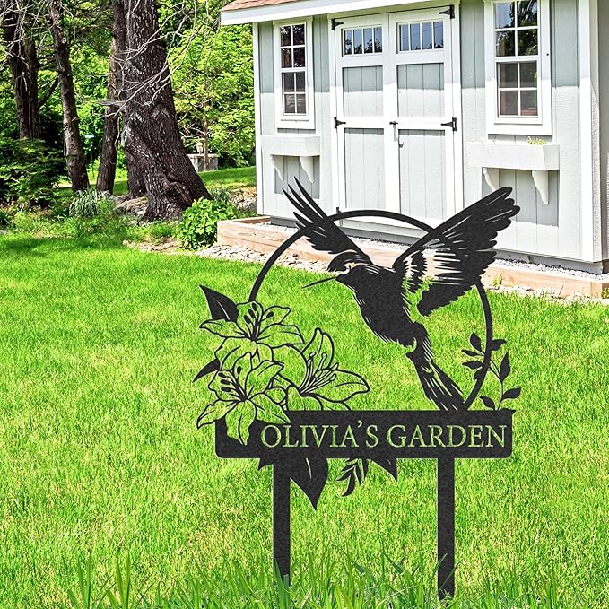 Personalized Garden Metal Sign, Custom Yard Sign with Stakes, Custom Garden Decor, Outdoor Yard Decor, Gifts for Gardeners