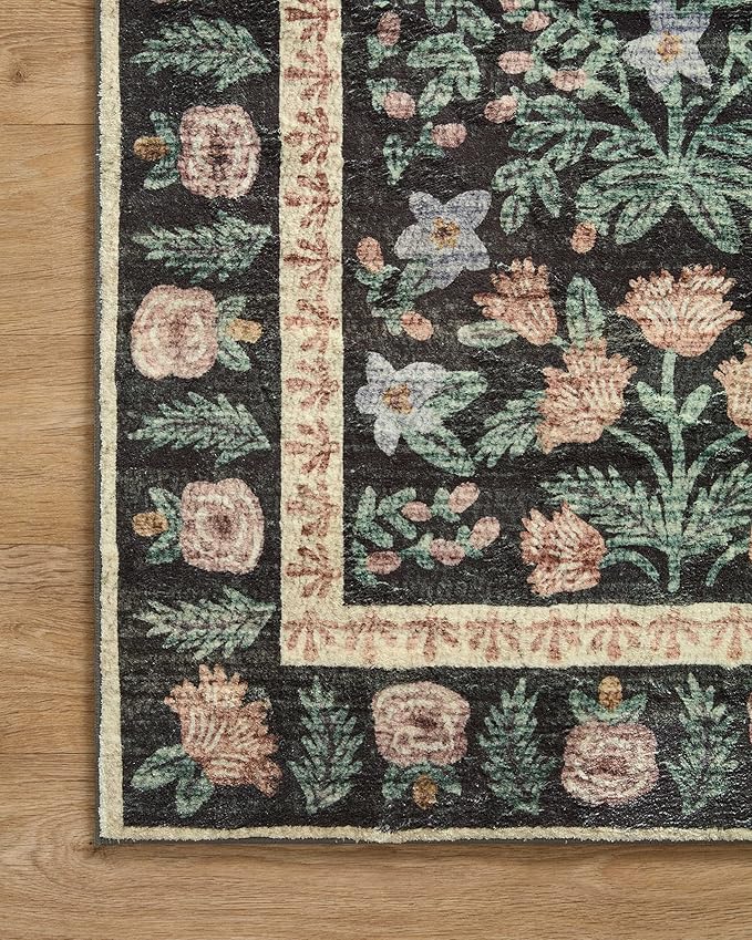 Loloi Rifle Paper Co. Eden Collection EDE-02 Mughal Garden Black 2'-3" x 3'-9" Accent Rug