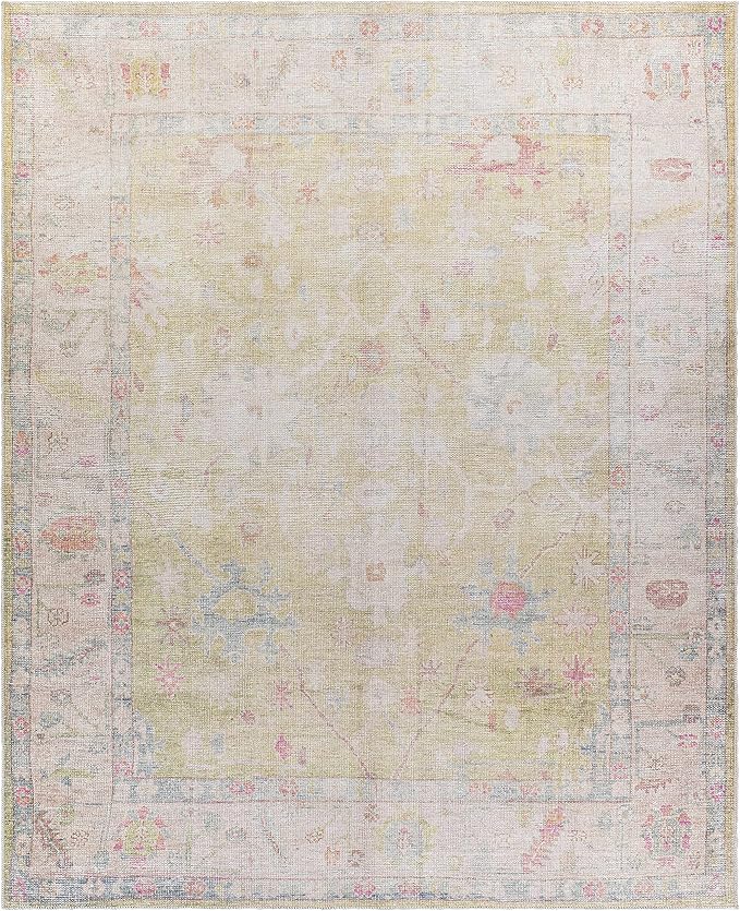 Blush & Light Pink Collection Bozkurt Bohemian Oriental Medallion Area Rug - Traditional Floral Carpet for Hallway, Kitchen - Blush, Pale Pink, Cream, Sage - 2'7" x 10' Runner